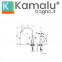 Miscelatore cucina design canna curva con finitura lucida | KAM-T1000 kamalu - 2