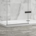 Box doccia 80x80 telaio gun metal porta battente laterale fisso 80cm | KT5000GM kamalu - 5