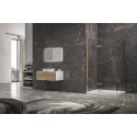 Box doccia 80x80 telaio colore rame porta battente laterale fisso 80cm | KT5000RG kamalu - 8