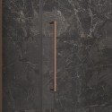 Box doccia 80x80 telaio colore rame porta battente laterale fisso 80cm | KT5000RG kamalu - 6