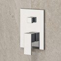 Set doccia a parete con soffione, doccetta e getto vasca in ottone finitura lucida| KAM-DIANA kamalu - 5