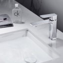 Miscelatore lavabo linea squadrata in ottone lucido | KAM-DIANA kamalu - 1