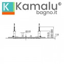 Soffione doccia incasso soffitto in acciaio con luci led | KAM-DIANA kamalu - 3