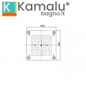 Soffione doccia incasso soffitto in acciaio con luci led | KAM-DIANA kamalu - 4