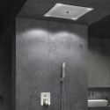 Soffione doccia incasso soffitto in acciaio con luci led | KAM-DIANA kamalu - 1