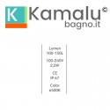 Soffione doccia incasso soffitto in acciaio con luci led | KAM-DIANA kamalu - 5