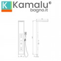 Colonna doccia multifuzionale colore nero e motivo marmo | KAM-N2300B kamalu - 4