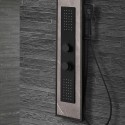 Colonna doccia multifuzionale colore nero e motivo marmo | KAM-N2300B kamalu - 3