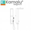 Pannello doccia nero soffione a cascata e doccetta | KAM-T7100N kamalu - 4