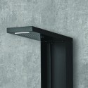 Pannello doccia nero soffione a cascata e doccetta | KAM-T7100N kamalu - 2