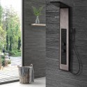 Colonna doccia multifuzionale colore nero e motivo marmo | KAM-N2300B kamalu - 1