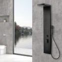 Colonna doccia idromassaggio nera effetto cascata e miscelatore a 4 funzioni | KAM-K7300N kamalu - 1