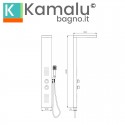 Colonna doccia idromassaggio nera effetto cascata e miscelatore a 4 funzioni | KAM-K7300N kamalu - 4