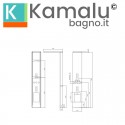 Pannello idromassaggio colore bianco e nero con mensola integrata | Kaman-BN9800 kamalu - 6
