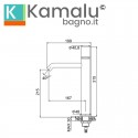 Miscelatore lavabo alto finitura cromo con dettaglio in marmo nero | MARMO-NERO kamalu - 2