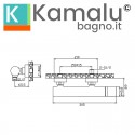 Miscelatore doccia finitura cromo con dettaglio in marmo nero | MARMO-NERO kamalu - 2