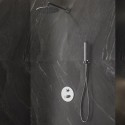Set doccia a incasso finitura cromata con dettagli in marmo bianco | MARMO-BIANCO kamalu - 1