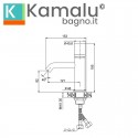 Miscelatore lavabo cromo con dettaglio in marmo bianco | MARMO-BIANCO kamalu - 3
