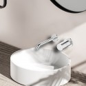 Miscelatore lavabo da incasso finitura cromo con dettaglio trama diamantata | BRASS kamalu - 2