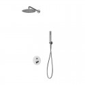 Set doccia a incasso finitura cromata con dettaglio trama diamantata | BRASS kamalu - 2