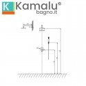 Set doccia a incasso in ottone con finitura cromata | KAM-J CROMO kamalu - 4