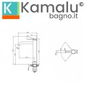 Miscelatore lavabo alto in ottone con finitura cromata | KAM-J CROMO kamalu - 2