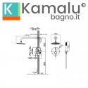 Set doccia con soffione tondo, doccetta e miscelatore | KAM-ARTE C5000 kamalu - 6
