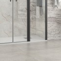 Porta doccia 160 cm telaio nero doppio battente e ante fisse | KPX7000N kamalu - 5