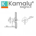 Miscelatore doccia da incasso in acciaio inox finitura cromo| KAM-ARTE CROMO kamalu - 2