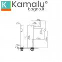 Miscelatore lavabo alto linea curva in acciaio inox satinato| KAM-ARTE SATINATO kamalu - 2