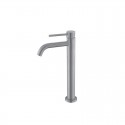 Miscelatore lavabo alto linea curva in acciaio inox satinato| KAM-ARTE SATINATO kamalu - 1