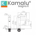 Miscelatore lavabo linea curva in acciaio inox finitura oro | KAM-ARTE ORO kamalu - 2