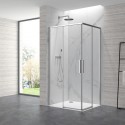Box doccia 80x80cm angolare porte scorrevoli finitura cromo | KLA1000C kamalu - 1