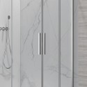 Box doccia 80x80cm angolare porte scorrevoli finitura cromo | KLA1000C kamalu - 4
