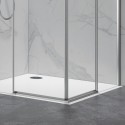 Box doccia 80x80cm angolare porte scorrevoli finitura cromo | KLA1000C kamalu - 5