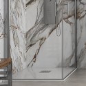 Box doccia ad angolo 80x80 con due ante battenti finitura cromo | KS2800 kamalu - 12
