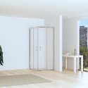 Box doccia 70x90 altezza 170cm vetro anticalcare trasparente | CHIARA EDGE-Q kamalu - 2