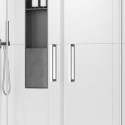 Porta doccia doppio scorrevole 160cm altezza 200cm finitura cromo| KZ6000 kamalu - 5