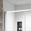 Porta doccia doppio scorrevole 160cm altezza 200cm finitura cromo| KZ6000 kamalu - 6