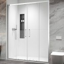 Porta doccia doppio scorrevole 160cm altezza 200cm finitura cromo| KZ6000 kamalu - 3