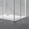 Box doccia 80x80cm angolare porte scorrevoli finitura bianca| KLA1000W kamalu - 5