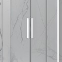 Box doccia 80x80cm angolare porte scorrevoli finitura bianca| KLA1000W kamalu - 6