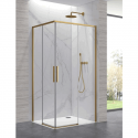 Box doccia 80x80cm angolare porte scorrevoli finitura oro| KLA1000R kamalu - 1