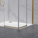 Box doccia 80x80cm angolare porte scorrevoli finitura oro| KLA1000R kamalu - 4