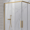 Box doccia 80x80cm angolare porte scorrevoli finitura oro| KLA1000R kamalu - 5