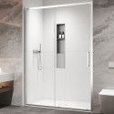 Porta doccia scorrevole 110cm altezza 200cm finitura cromo| KZ4000 kamalu - 3