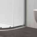Box doccia 80x80 semicircolare altezza 200h finitura cromo | KZ2000 kamalu - 6