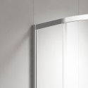 Box doccia 80x80 semicircolare altezza 200h finitura cromo | KZ2000 kamalu - 7