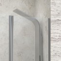 Porta doccia battente con laterale fisso 120.5-125.5 cm | KPX4000C kamalu - 5