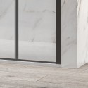 Porta doccia nicchia nero opaco 120 cm battente e anta fissa | KS5000N kamalu - 7